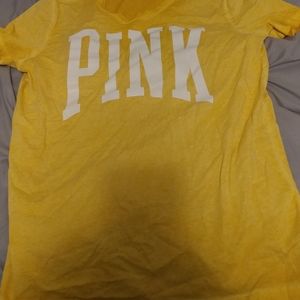 Pink Victorias Secret Legging Tee Yellow TieDye